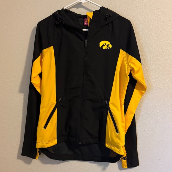 Campus Heritage Jackets & Blazers - Iowa Hawkeyes Black & Yellow Windbreaker Jacket | Small